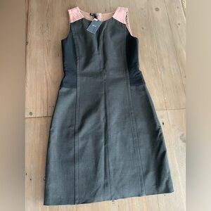 Jil Sander Navy colorblock pink pencil dress NWT